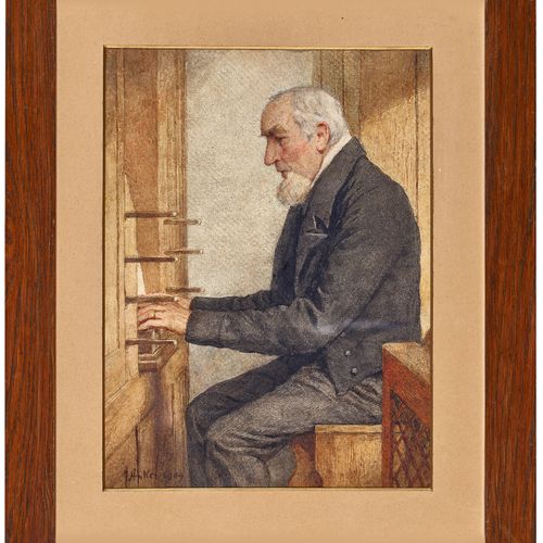 ANKER, ALBERT L'organiste.
Aquarelle,
sig. Et dat. 1909 u.L.,
34,5x25 cm (BG)

C&hellip;