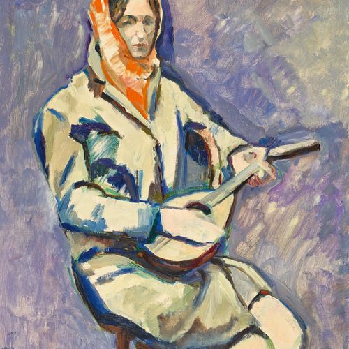 ANDENMATTEN, LEO The mandolin player.
Oil on canvas,
mgr. U. Dat. "6.5." (19)65 &hellip;