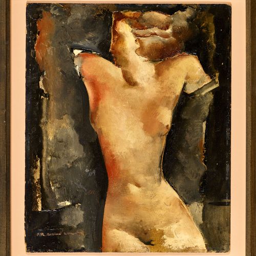 BOSSHARD, RODOLPHE THÉOPHILE Femme nue.
Huile sur carton à peindre,
sig. U.L.,
4&hellip;