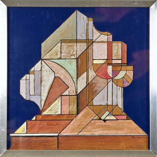 EVARD, ANDRÉ JEAN Composition géométrique.
Gouache, aquarelle et collage de papi&hellip;