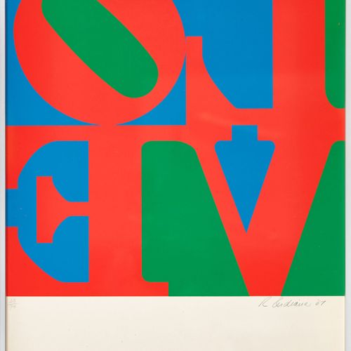 INDIANA, ROBERT (EIGTL. CLARK, ROBERT) "Love Wall".
4 Blätter.
Farbserigrafien,
&hellip;