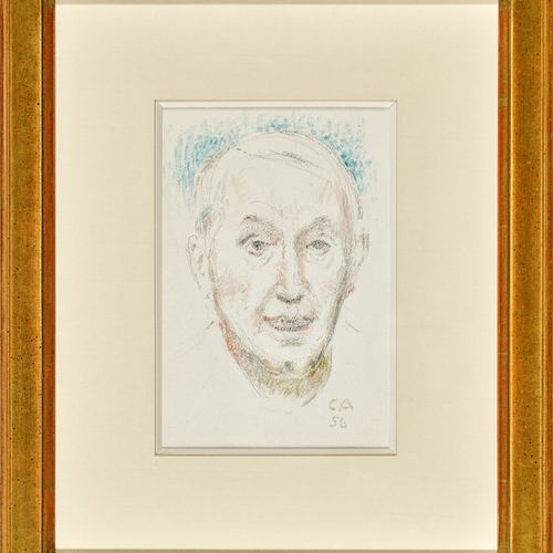 AMIET, CUNO Autoportrait de l'artiste.
Aquarelle et crayon,
mgr. U. Dat. (19)56 &hellip;