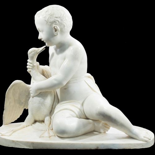 Junge eine Gans umfassend 80 x 45 x 70 cm. Italien, Anfang 19. Jahrhundert.Auf o&hellip;