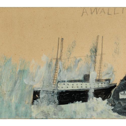 Alfred Wallis, 1855 Devenport – 1942 St Ives Bay SEGELDAMPFER IN AUFGEWÜHLTER SE&hellip;