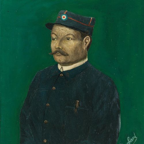 André Bauchant, 1873 Château-Renault – 1958 Montoire-sur-le-Loir Der Briefträger&hellip;