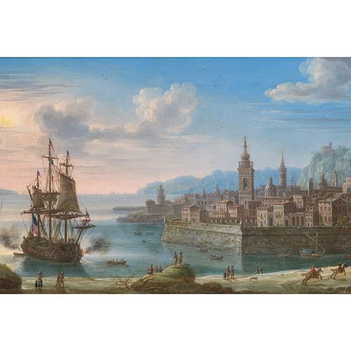 Orazio Grevenbroeck, um 1670 – 1743, zugeschrieben FANTASTISCHE ANSICHT VON NEAP&hellip;