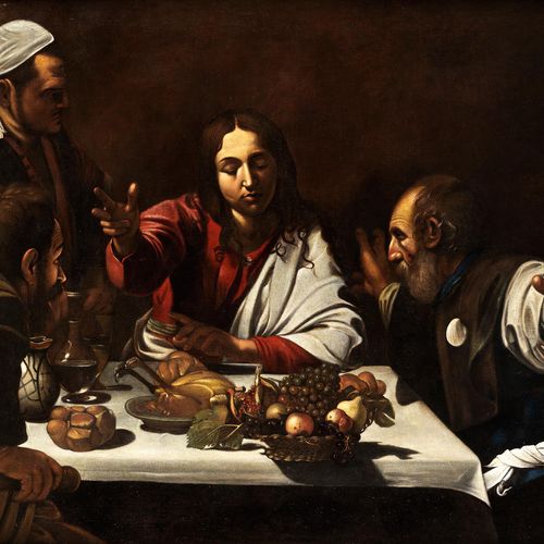 Alonso Rodriguez, 1578 Messina – 1648 ebenda Das Abendmahl in EmmaUSÖl auf Leinw&hellip;