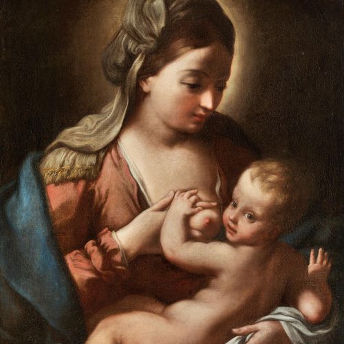 Elisabetta Sirani, 1638 Bologna – 1665 MARIA LACTANS Öl auf Leinwand. Doubliert.&hellip;