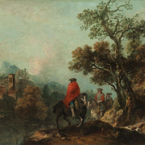 Francesco Zuccarelli, 1702 Siena – 1788 Florenz, zugeschrieben BERGIGE LANDSCHAF&hellip;