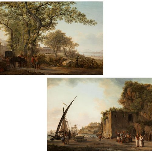 Abraham Louis Rodolphe Ducros,1748 Moudon – 1810 Lausanne Gemäldepaar VIA APPIA &hellip;