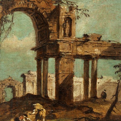 Francesco Guardi,1712 Venedig – 1793 ebenda CAPRICCIO MIT ANTIKEN RUINEN UND FIG&hellip;