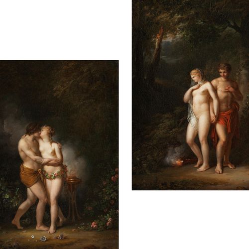 Antoine Ansiaux, 1764 Lüttich – 1840 Paris, zugeschrieben Gemäldepaar klassizist&hellip;