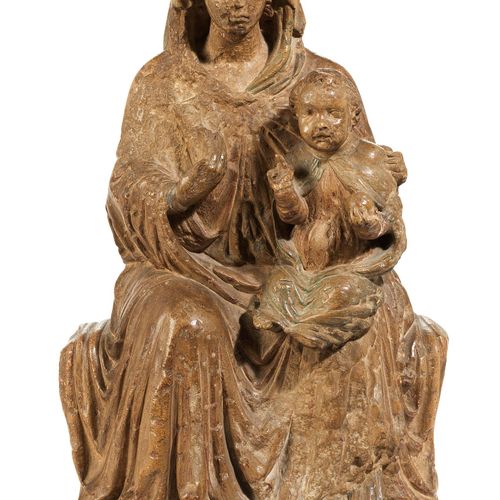 Figurengruppe „Maria mit dem Kind“ Höhe: 55 cm.Breite: 32 cm.Tiefe: 16 cm. Itali&hellip;