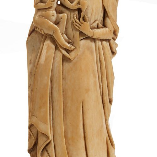 Madonna mit Kind in Elfenbein Höhe: 13, 2 cm. Frankreich, 15. Jahrhundert.Kleine&hellip;