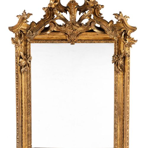 Louis XV-Spiegel 125 x 81 cm. Rom, Mitte 18. Jahrhundert. Hochrechteckiger, von &hellip;