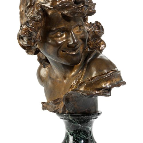 Jean Antoine Injalbert, 1845 – 1933 L‘ENFANT RIEURHöhe: 51 cm. Auf dem Hemdsaum &hellip;