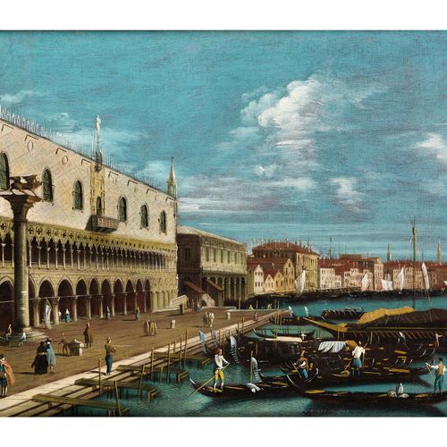 Bernardo Canal, 1674 Venedig – 1744 VEDOVA DI VENEZIA CON IL PALAZZO DUCALE E LA&hellip;