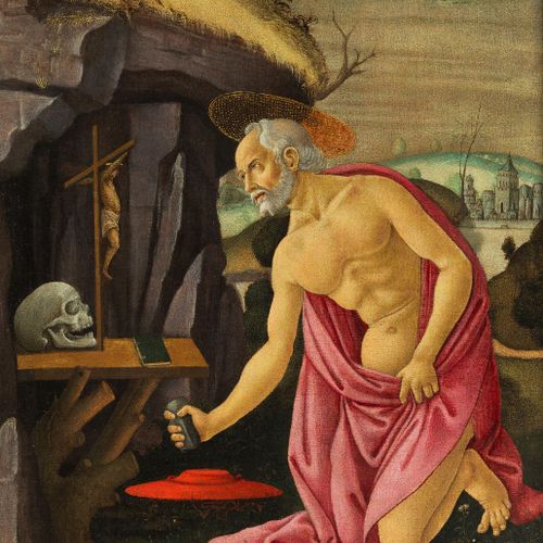 Sandro Botticelli, um 1445 Florenz – 1510 ebenda, Umkreis HIERONYMUS in the Dese&hellip;