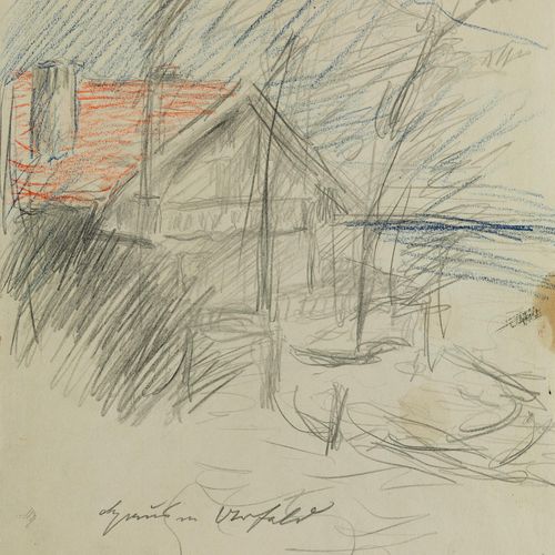 Lovis Corinth, 1858 Tapiau – 1925 Zandvoort HAUS IN URFELD, 1919 Dessin et aquar&hellip;