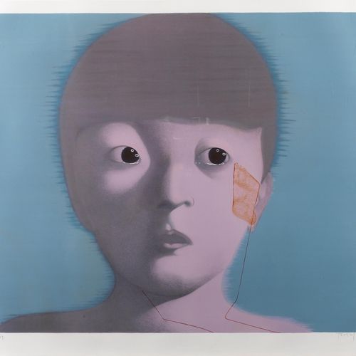 Zhang Xiaogang, geb. 1958 Kunming MY MEMORY NO. 1 Lithographie en couleur. 
 Dim&hellip;