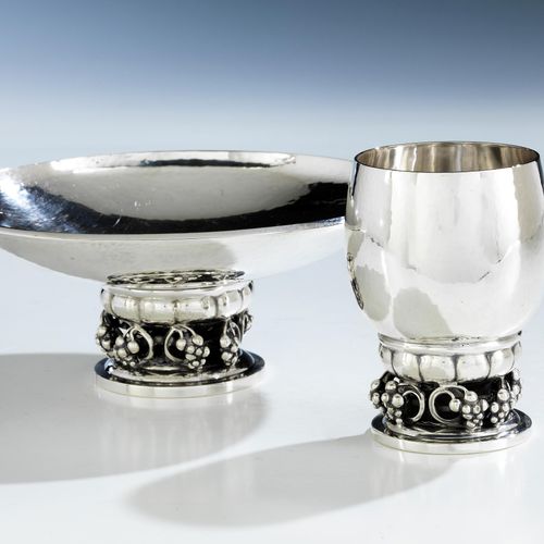 Zwei Objekte von Georg Jensen-Silber Altezza massima: 8,6 cm. 
 Peso totale: 470&hellip;
