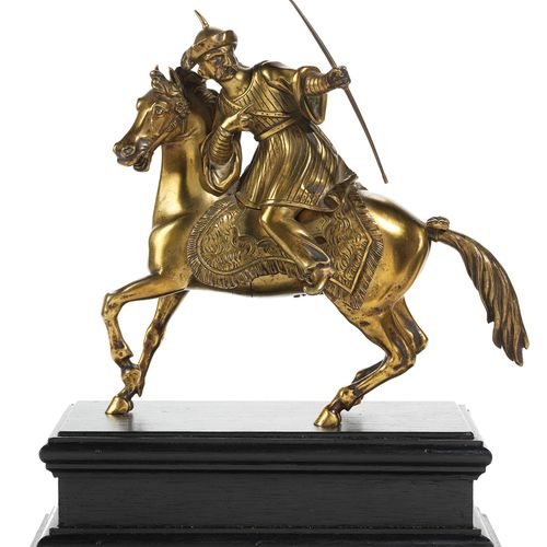 Francesco Fanelli, 1577 – um 1657, Art des 土尔其骑手的铜桌 高度：22厘米。
长度：21厘米。
带后期木质底座的总高&hellip;
