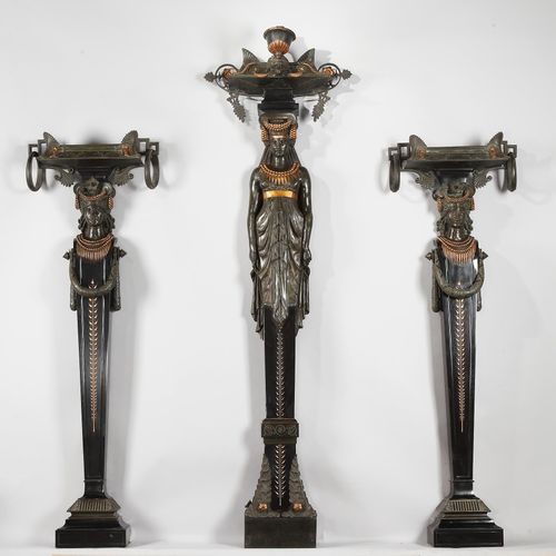 Drei herausragende monumentale Karyatiden Georges Emile Henri Servant (1828-1890&hellip;