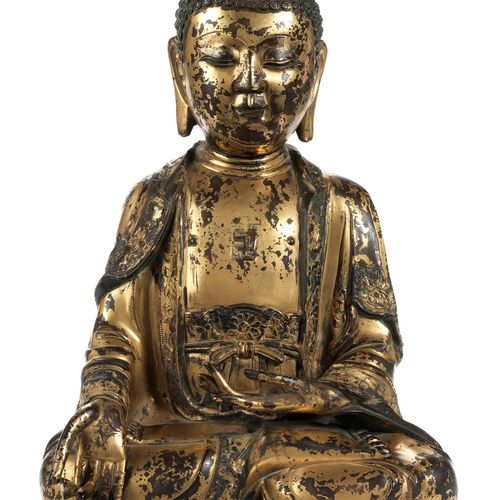Chinesische Buddha-Figur in der Haltung des „Medizin-Mantras“ 高：39厘米。
明朝，中国，16/1&hellip;
