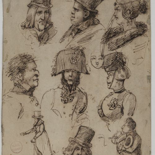 Eugène ISABEY (1804 1886) Portraits de généraux, femmes ou hommes élégants. 
Enc&hellip;