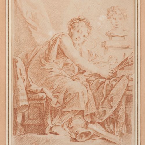 D'après François BOUCHER (1703 1770) La Peinture. 
Gravure à la manière de la sa&hellip;