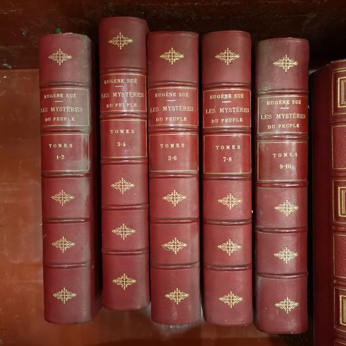 FRANCE, fin du XIXème siècle 3 caisses de livres, en demi reliures, certaines à &hellip;