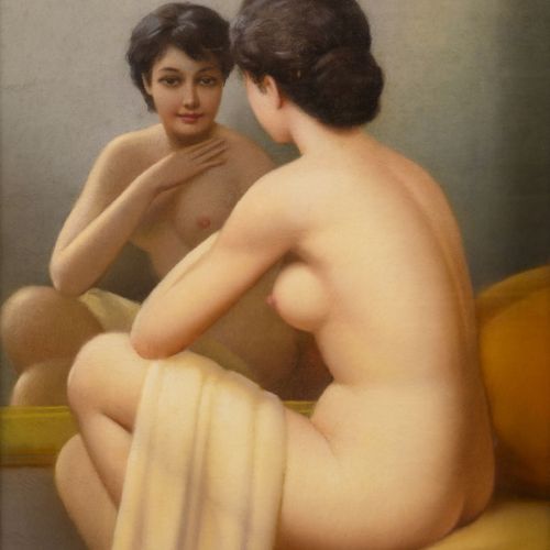 Robert Louis Raymond DUFLOS (1898 c.1929) Nu se regardant dans un miroir. 
Paste&hellip;