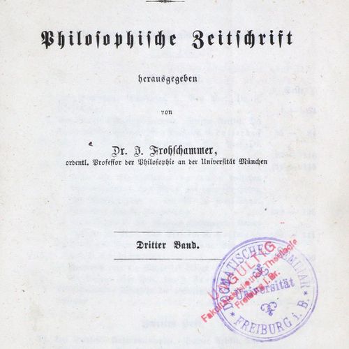 Frohschammer,J. (Hrsg.). L'Athénée, la revue de la philosophie. Revue philosophi&hellip;