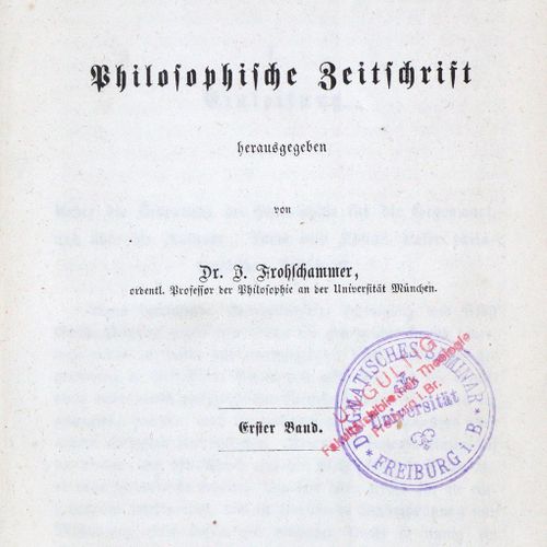 Frohschammer,J. (Hrsg.). L'Athénée, la revue de la philosophie. Revue philosophi&hellip;