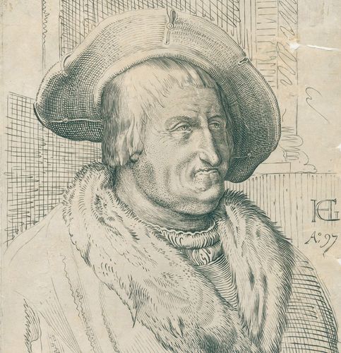 Goltzius, Hendrick (1558 Bracht - Haarlem 1616/17). Portrait fantaisie d'un homm&hellip;