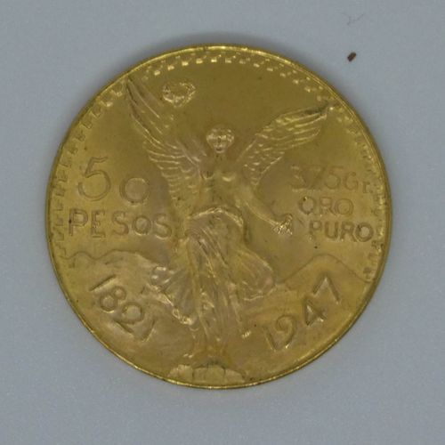 Null Pièce de 50 pesos. Mexique. Or. 1821-1947. 41,7 grs ---- VENDUE SUR DESIGNA&hellip;