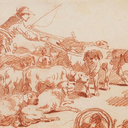 Null Attribué à Jean-Baptiste HUET (Paris 1745 – 1811) 
Piqueurs et ses chiens
S&hellip;