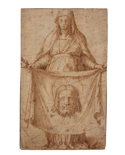 Null Attribué à Agostino CARRACCI (Bologne 1557 - Parme 1602) 
Sainte Véronique &hellip;