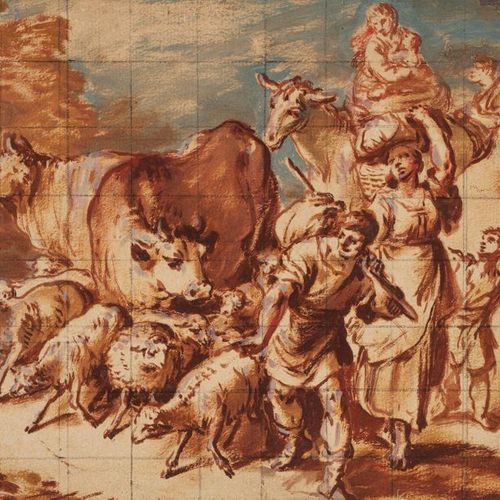 Null Attribué à Francesco CASTIGLIONE (Gênes 1642 – 1710)
Une caravane de figure&hellip;