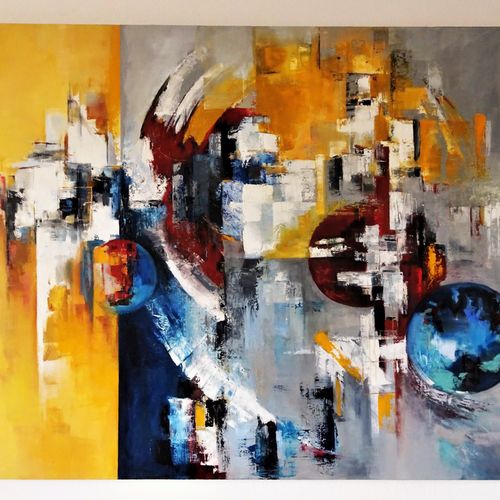 Dominique Cadoudal-Sayler From one world to another, 2021

Abstract oil painting&hellip;