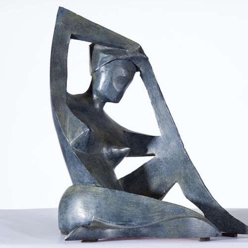 Jean Claude Beck Sans titre 
Sculpture en terre cuite patinée. 
23,4 x 17,1 cm. &hellip;
