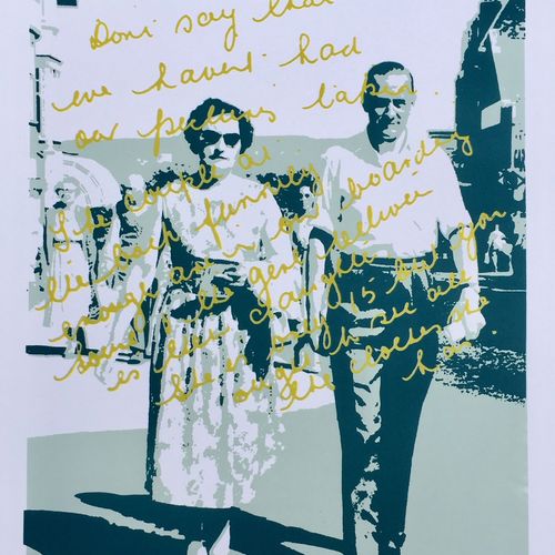 Dale Joseph Rowe 后面的情侣，2018 
纸上3色丝印，"家庭肖像 "系列。 
70 x 50厘米。 
签名。 
传记。 
戴尔 约瑟夫 罗威是&hellip;