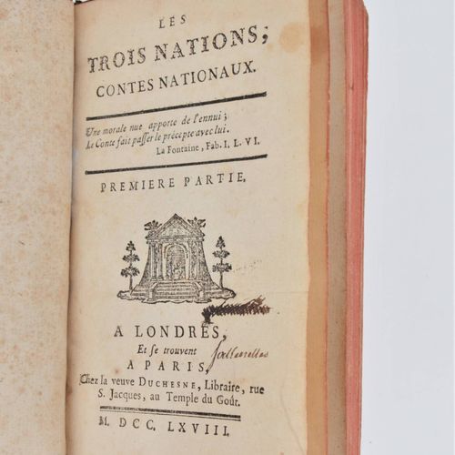 [FRAMERY (Nicolas Étienne)]. Les Trois Nations ; contes nationaux. London and Pa&hellip;