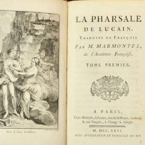 Lot. Ensemble de 6 vol. In-8 et in-12 reliés en veau de l'époque : , , . - LUCRE&hellip;