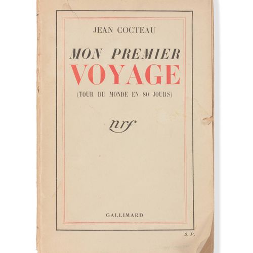 COCTEAU (Jean). 我的第一次旅行（80天内的世界之旅）。巴黎，Gallimard，1936年。 12册平装本，印刷封面。

这部由Jean Coc&hellip;