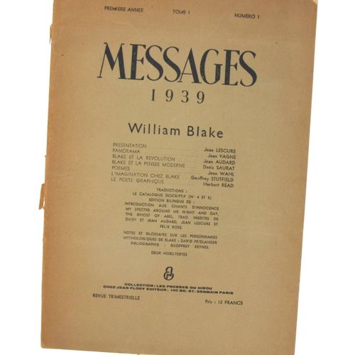 Messages (Revue). Sources de la poésie. Paris, Pierre Seghers, 1944. 2 vol. In-4&hellip;