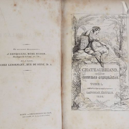 CHATEAUBRIAND (François René, vicomte de) 著作集》。巴黎，Ladvocat，1826-1831。 

29卷(共31卷&hellip;