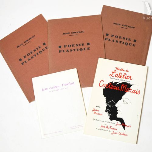COCTEAU (Jean). Serie di 3 opuscoli (6 volumi): - Poesia plastica, oggetti - dis&hellip;