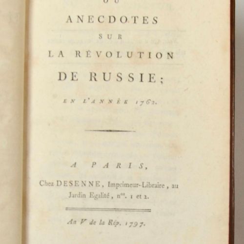 Lot. Ensemble de 6 vol. In-8 et in-12 reliés en veau de l'époque : , , . - LUCRE&hellip;