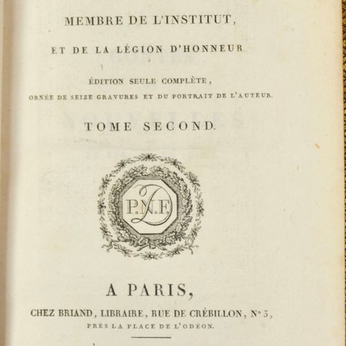 BOUFFLERS (Stanislas de). Œuvres. Paris, Briand, 1813. 2 vol. In-8 veau vert, do&hellip;